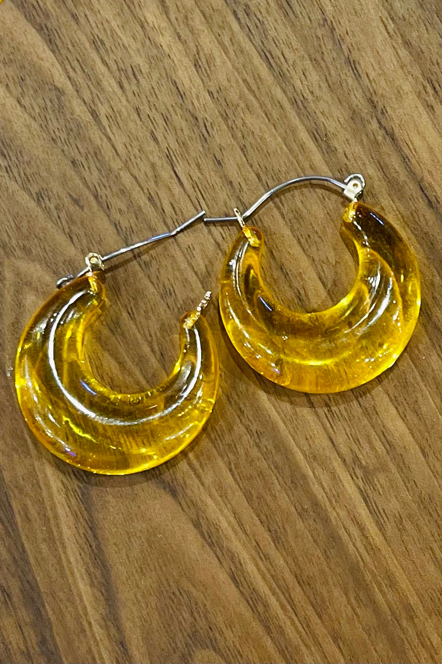 Acetate Hoop Earrings in various colors