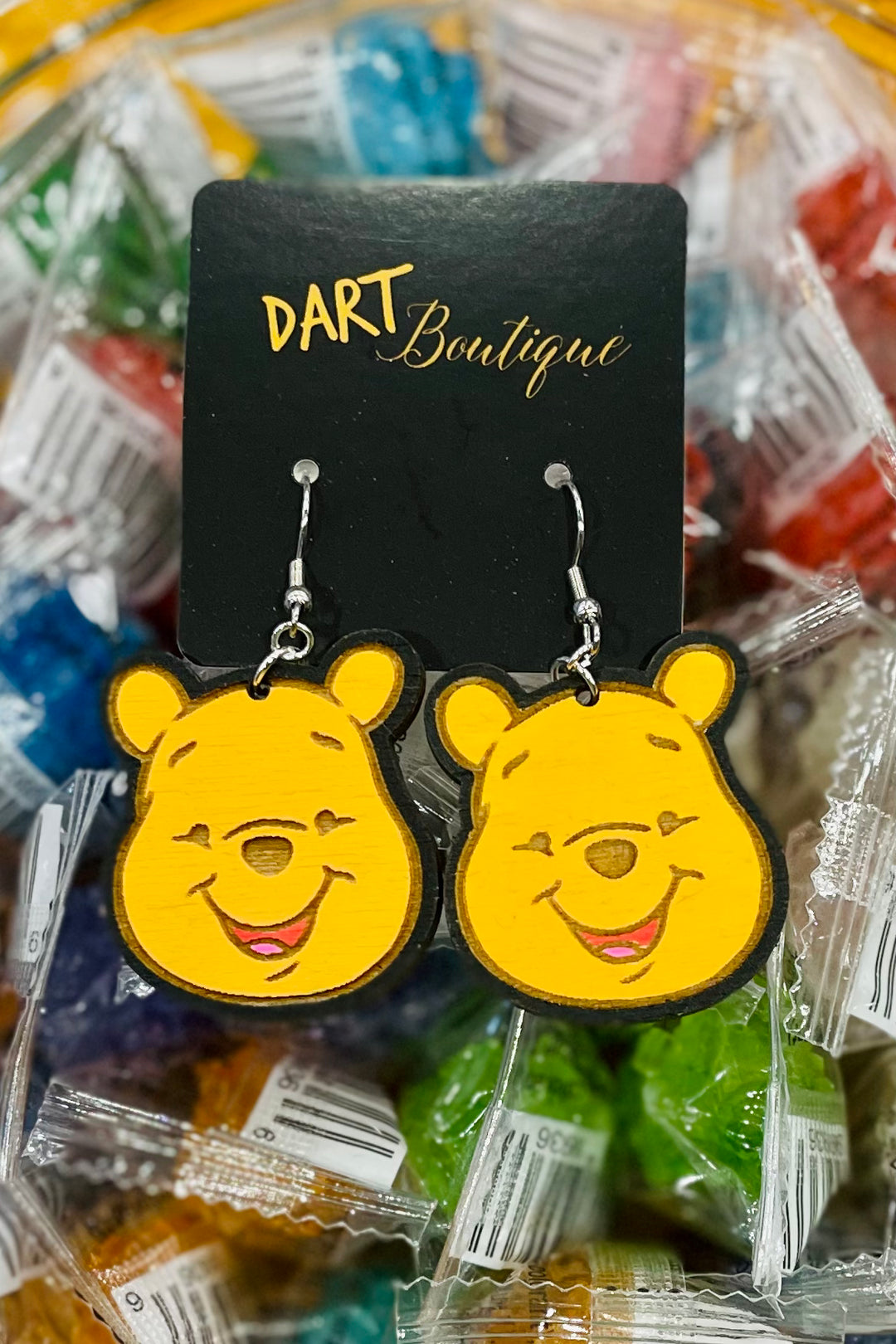 Cartoon Yellow Bear Earrings