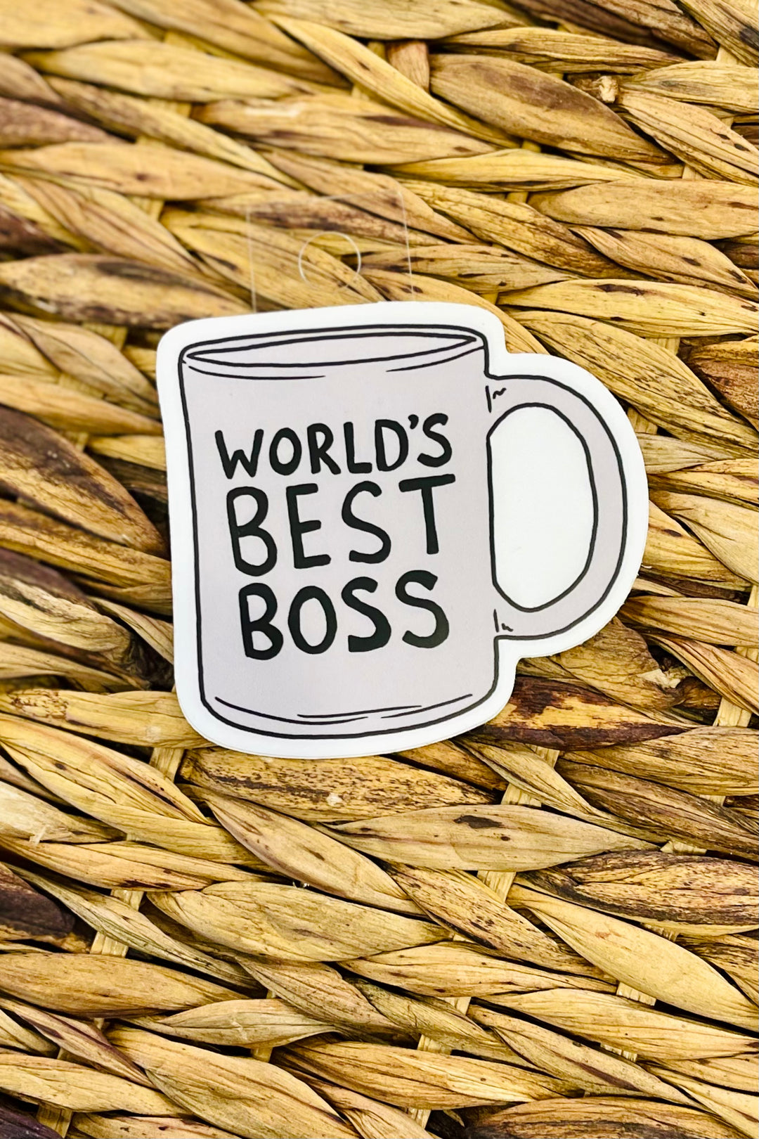 World's Best Boss Mug Sticker