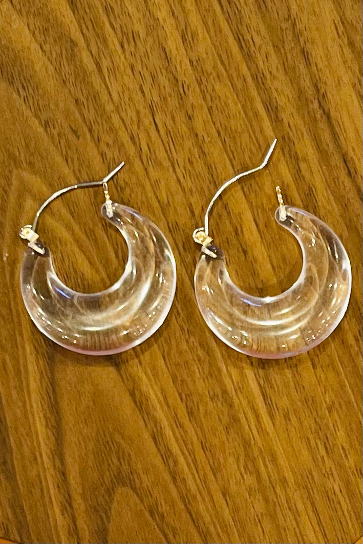 Acetate Hoop Earrings in various colors