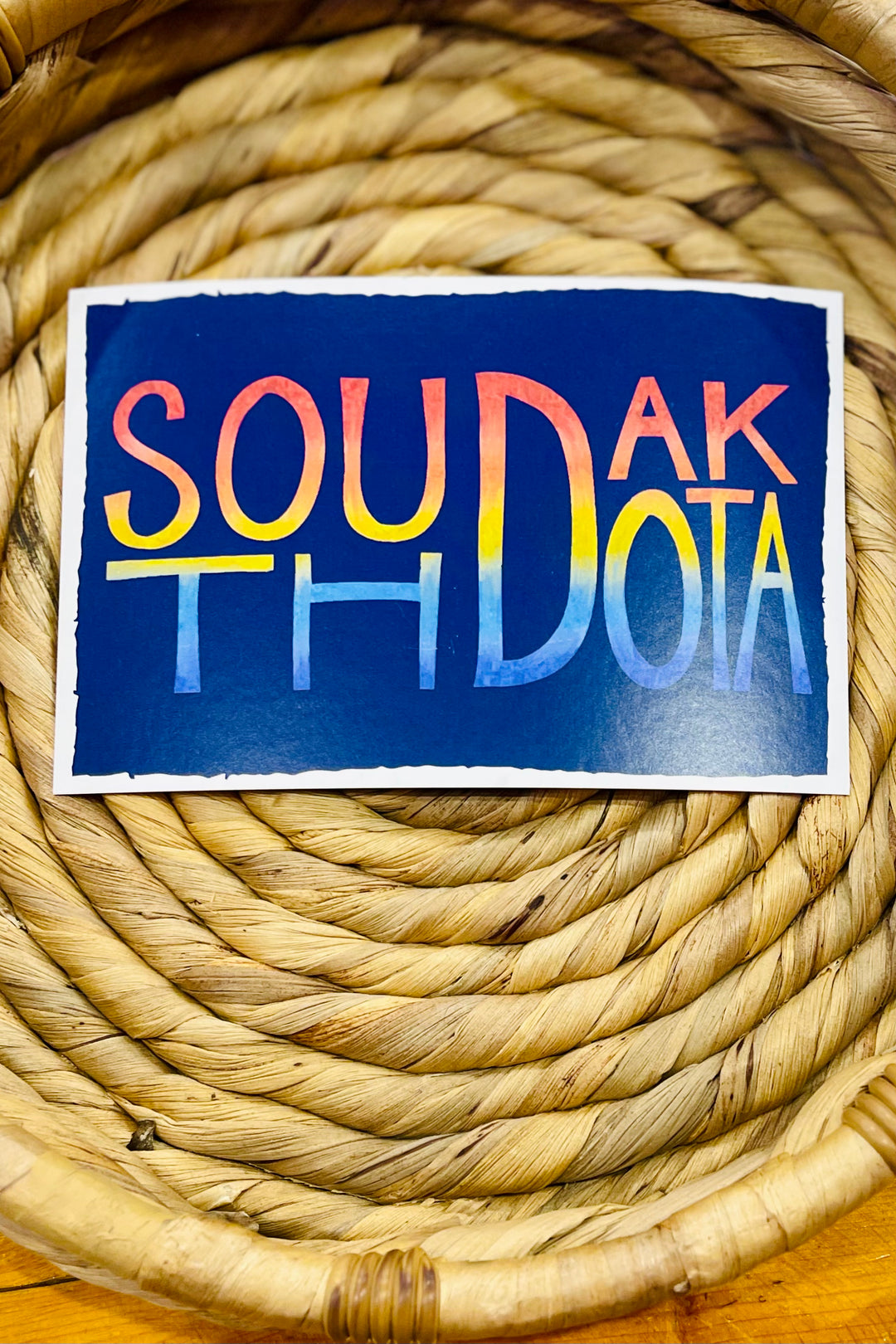 South Dakota (Colorful Letters) - Postcard