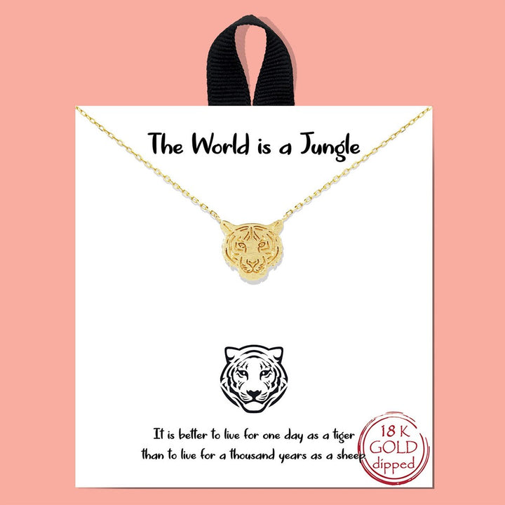 Jungle Cat Necklace - Gold