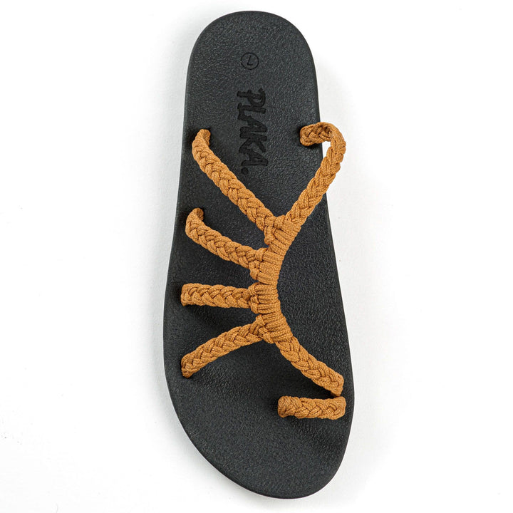 Plaka Relief Flip Flops with Arch Support - Sand Yellow