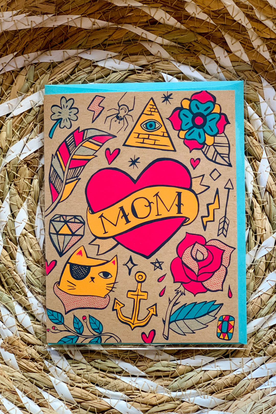 Mom Tattoo Greeting Card