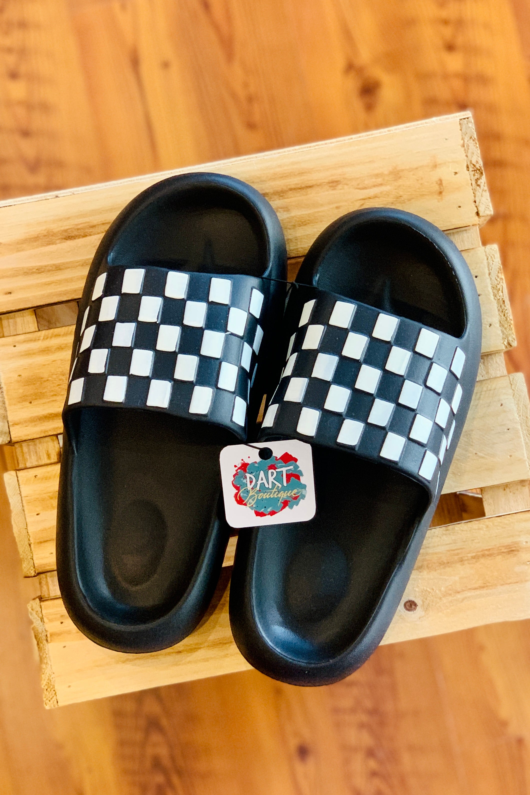 Checker van slides fashion