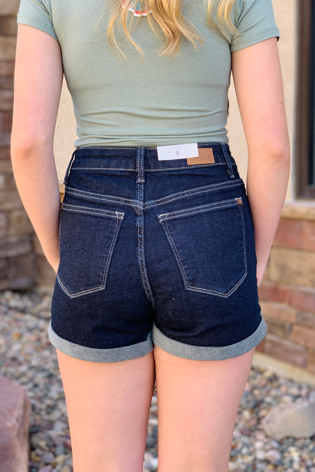 Baylee Stone Wash Shorts by Judy Blue