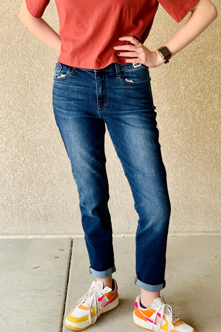 Claire Cuffed Slim Fit Jean by Judy Blue | (Size 1/25)