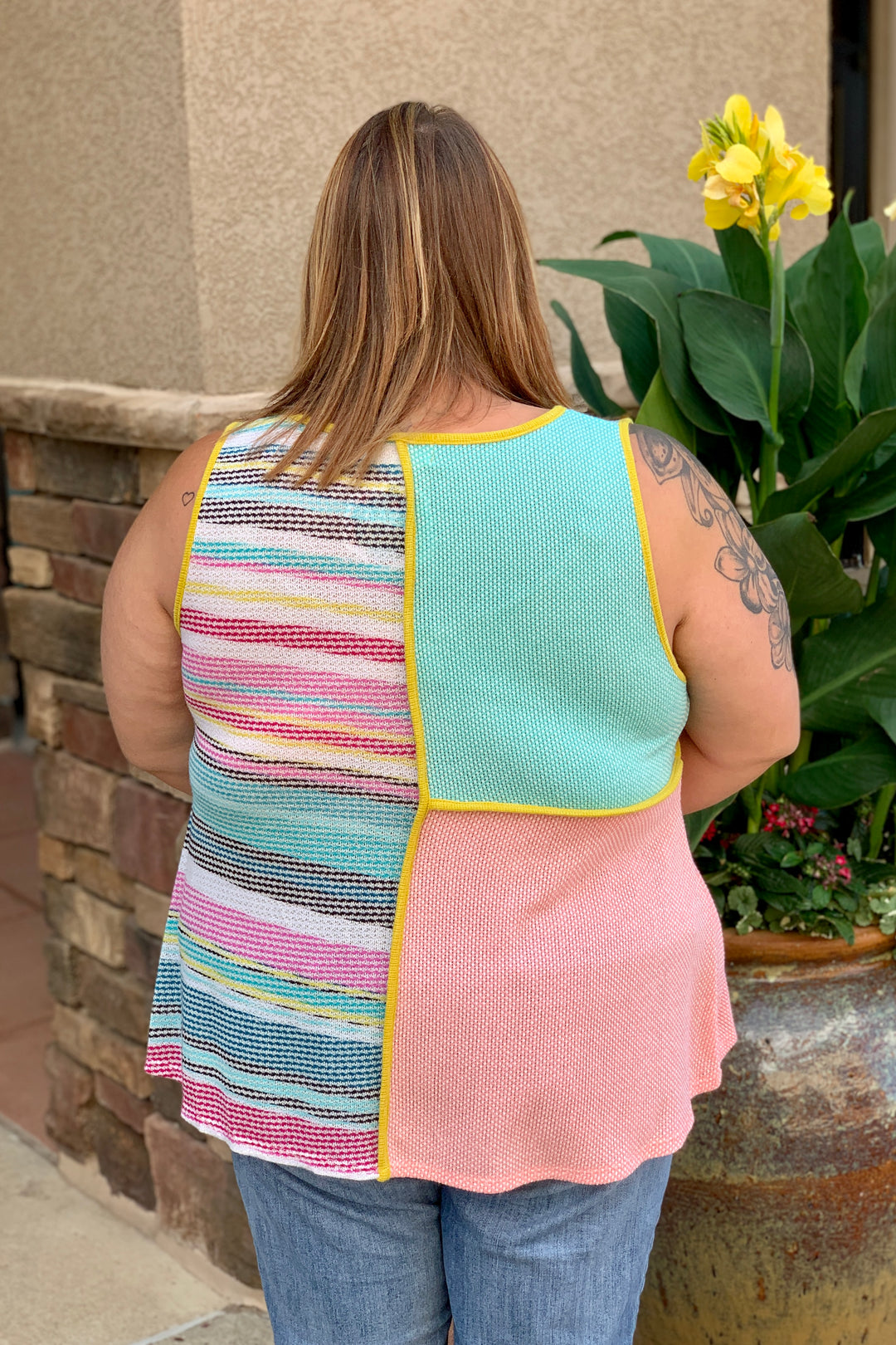 Clarice Colorful Sleeveless Top