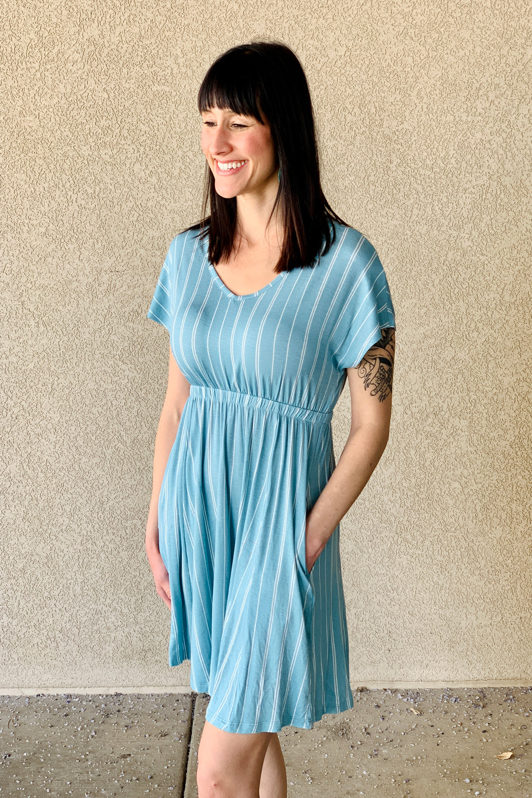 Allthreads Boardwalk Dress - Sea Blue | (Size Large)