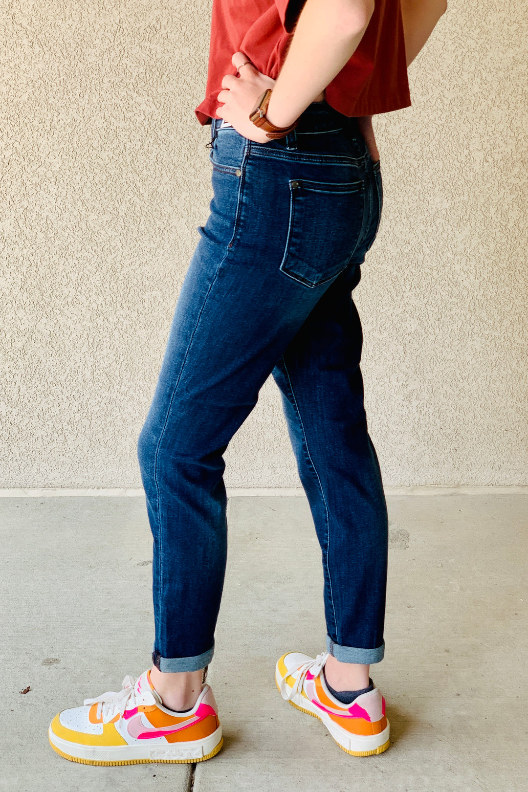 Claire Cuffed Slim Fit Jean by Judy Blue