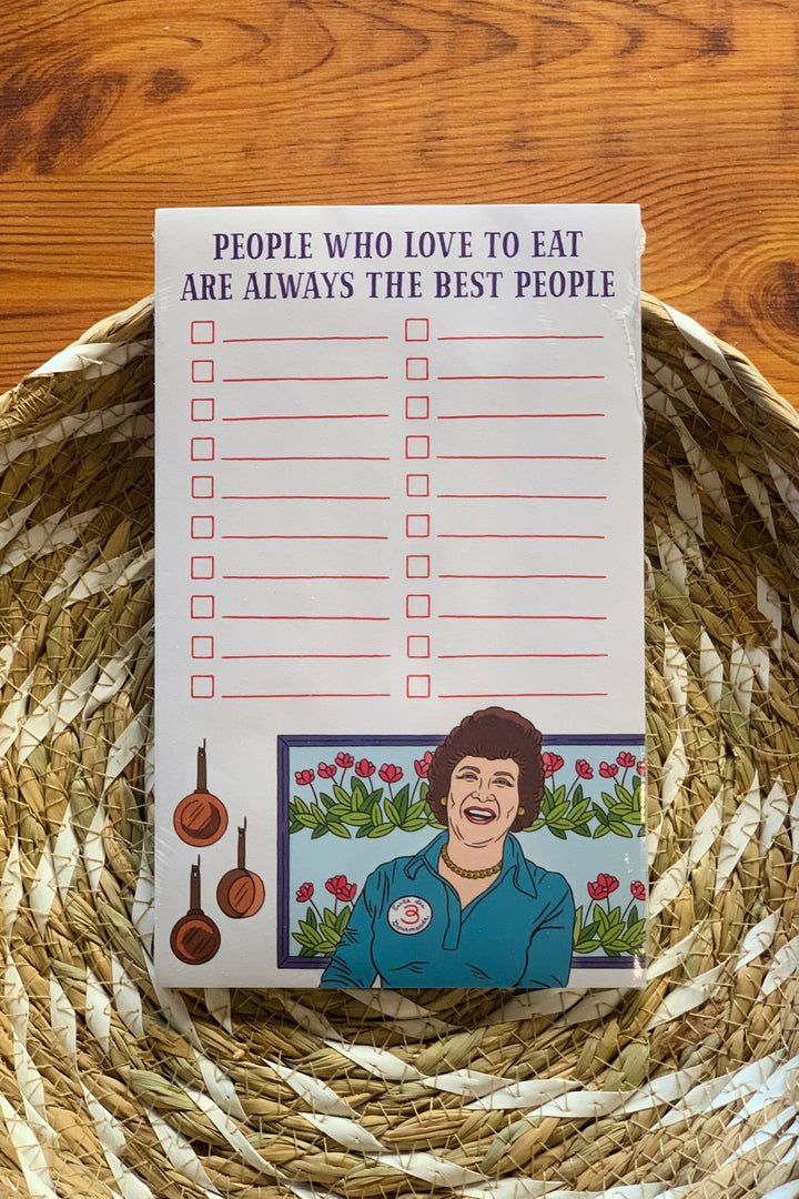 Notepad: Julia Child Grocery List