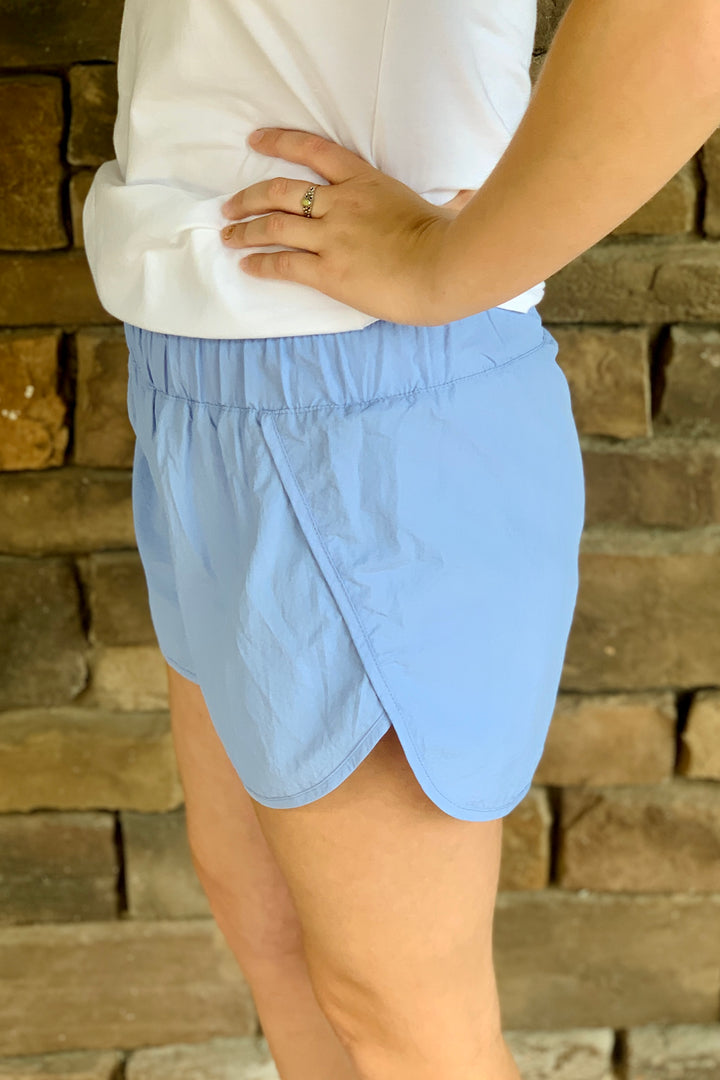 Wynter Windbreaker Shorts - Spring Blue