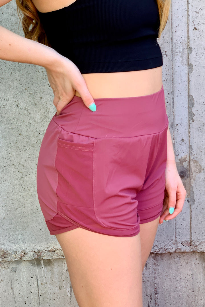 FITKICKS Airlight Track Shorts - Mauve