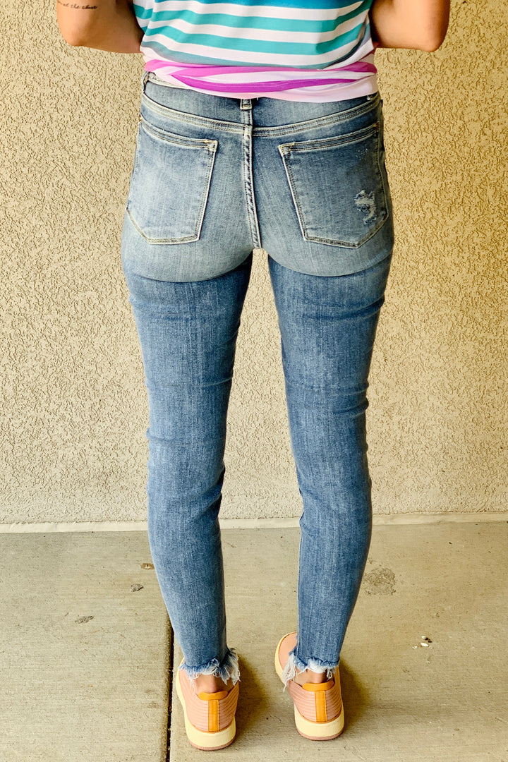 Bea Mid-Rise Skinny Jeans by Judy Blue
