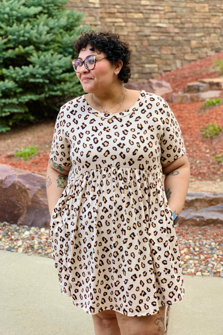Polly Leopard Print Flare Dress
