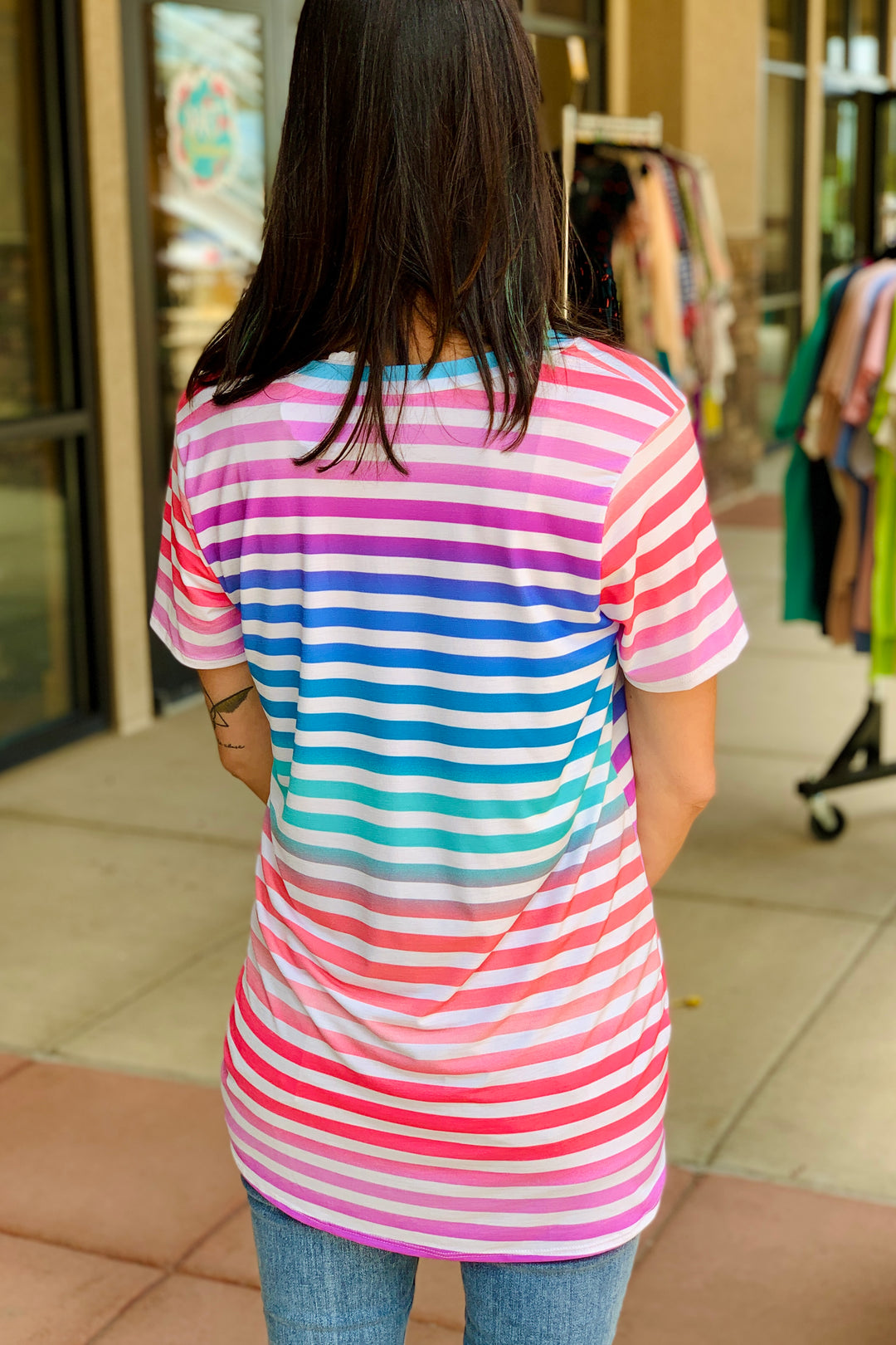 Kassie Multi-Color Striped Top