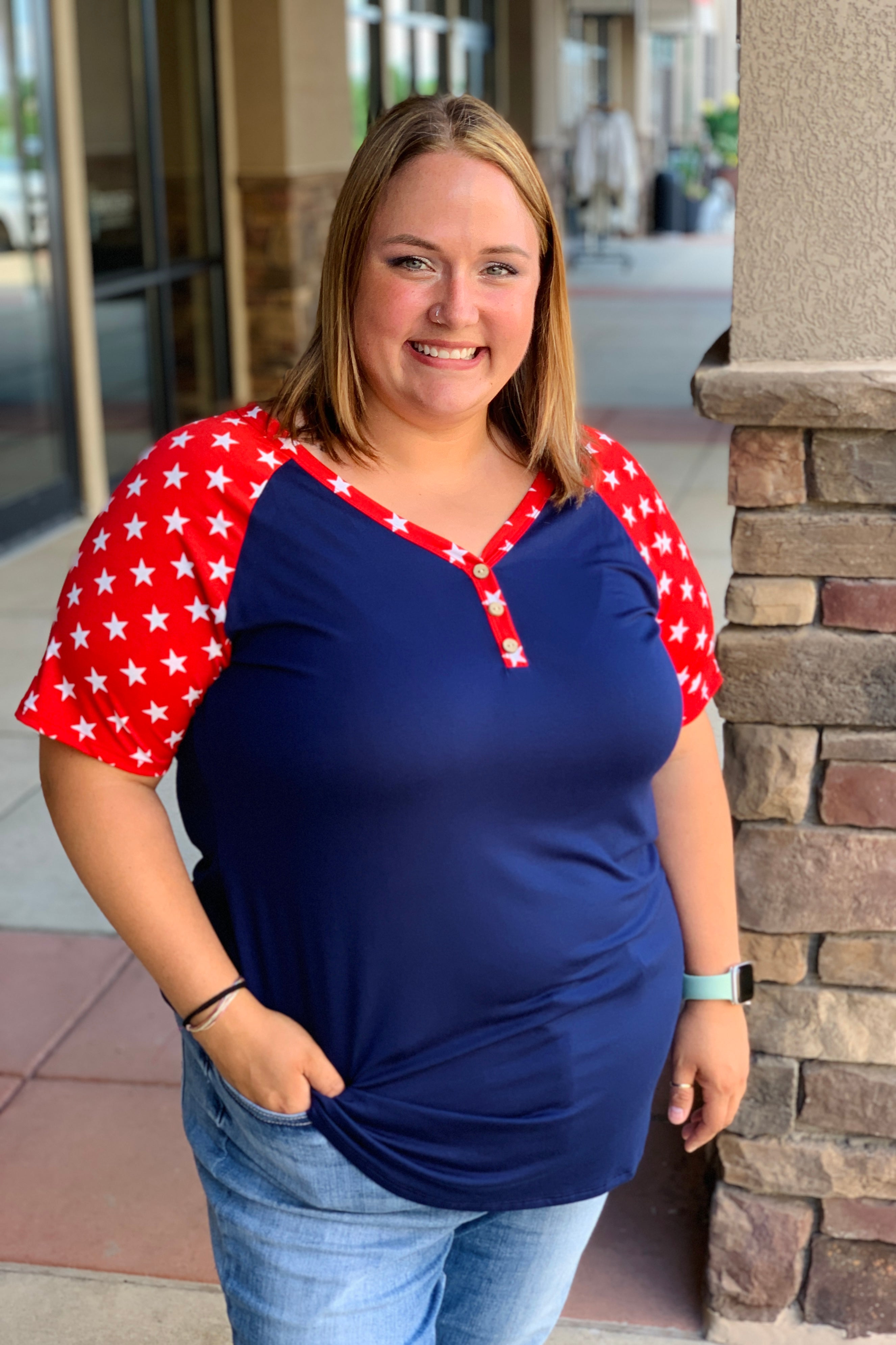 Patriotic plus outlet size clothing