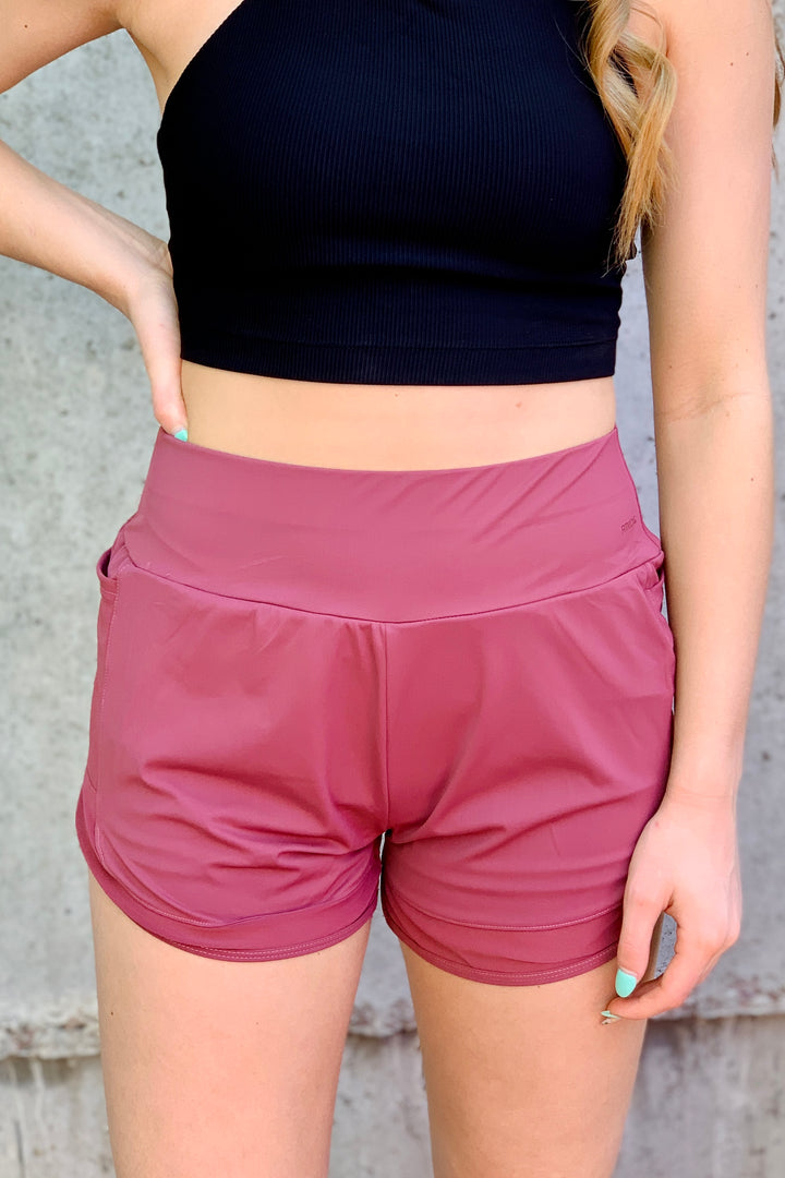 FITKICKS Airlight Track Shorts - Mauve