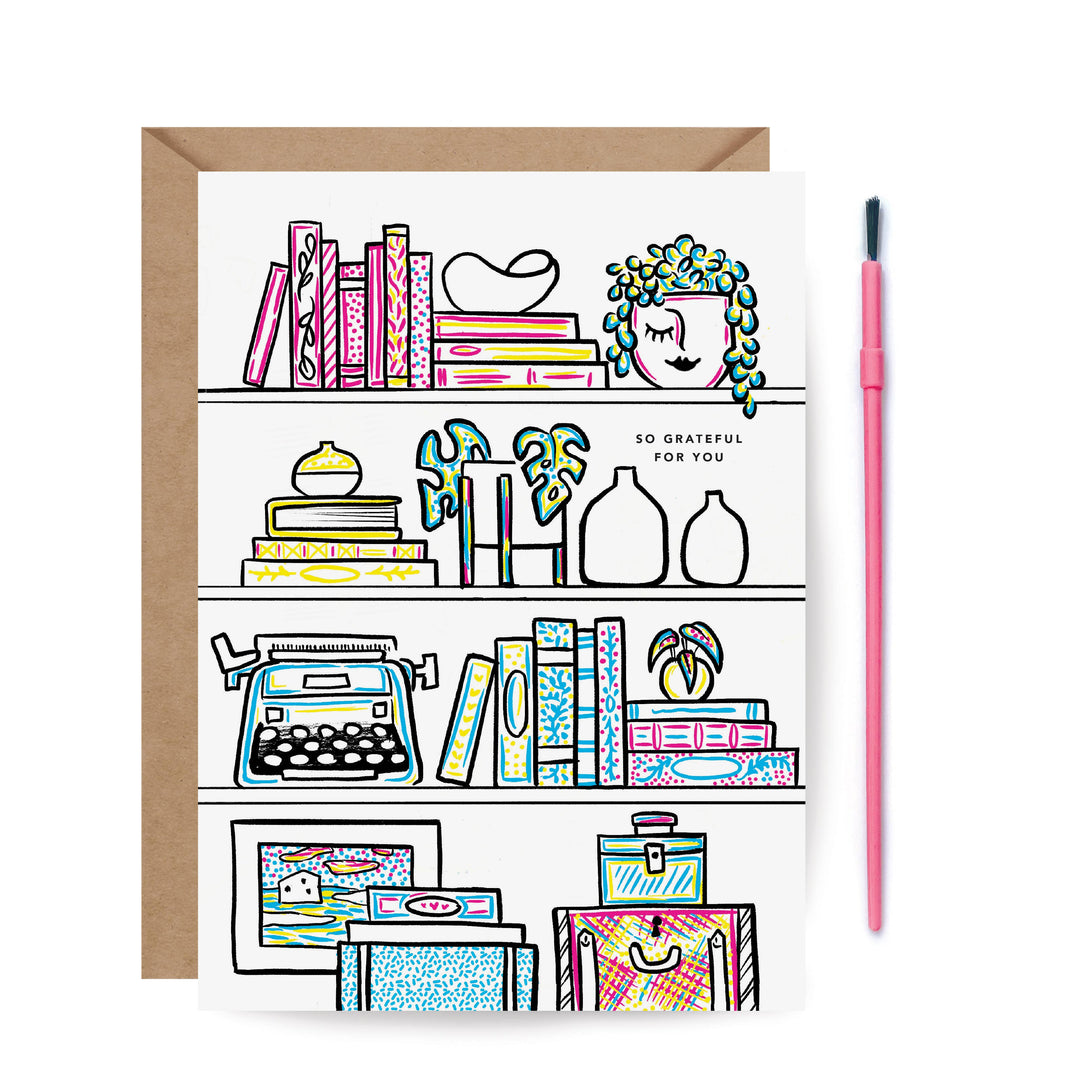 Paint with Water Bookshelf Card