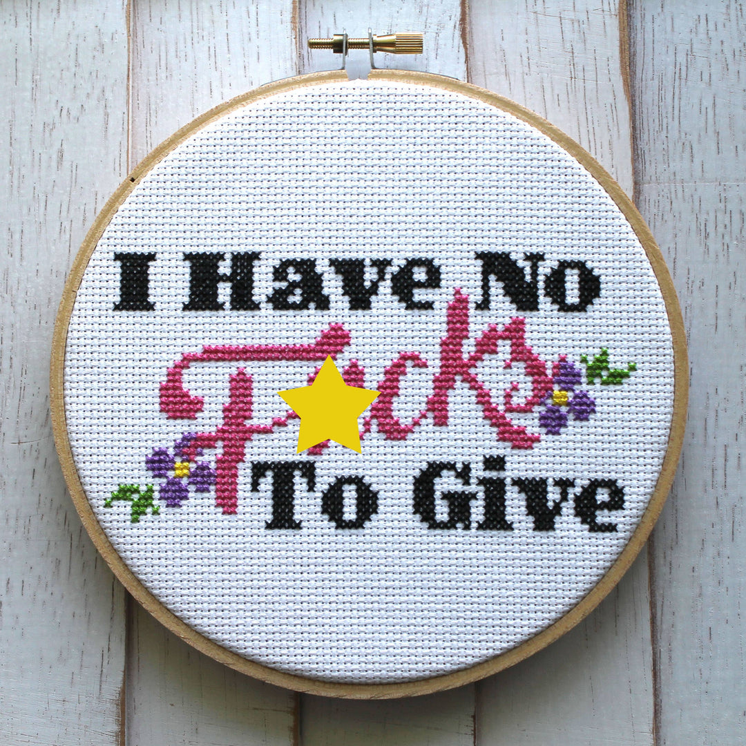 I Have No F*cks To Give Cross Stitch Kit