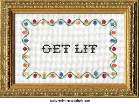 Get Lit Cross Stitch Kit