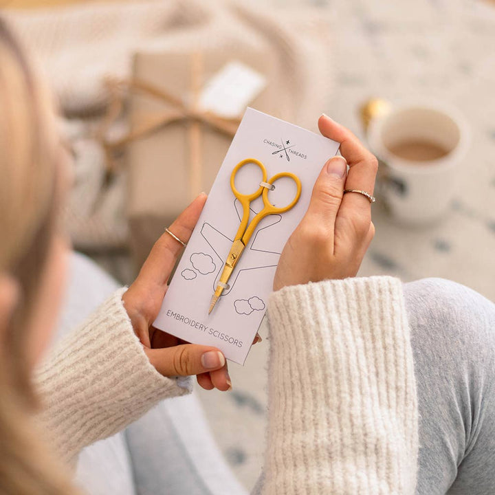 Colored Embroidery Scissors - Yellow