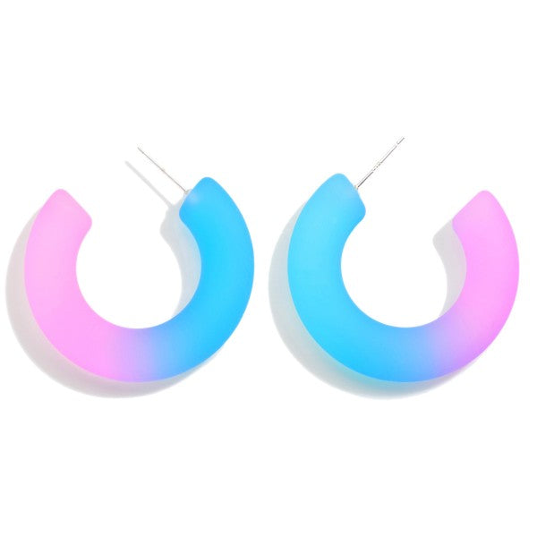 Two Tone Hoop Earrings