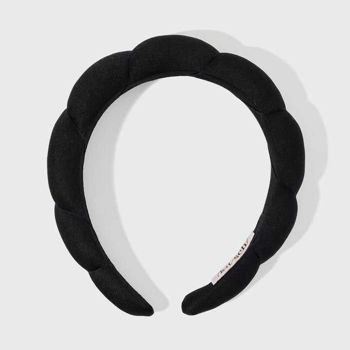 Fabric Puffy Headband - Black