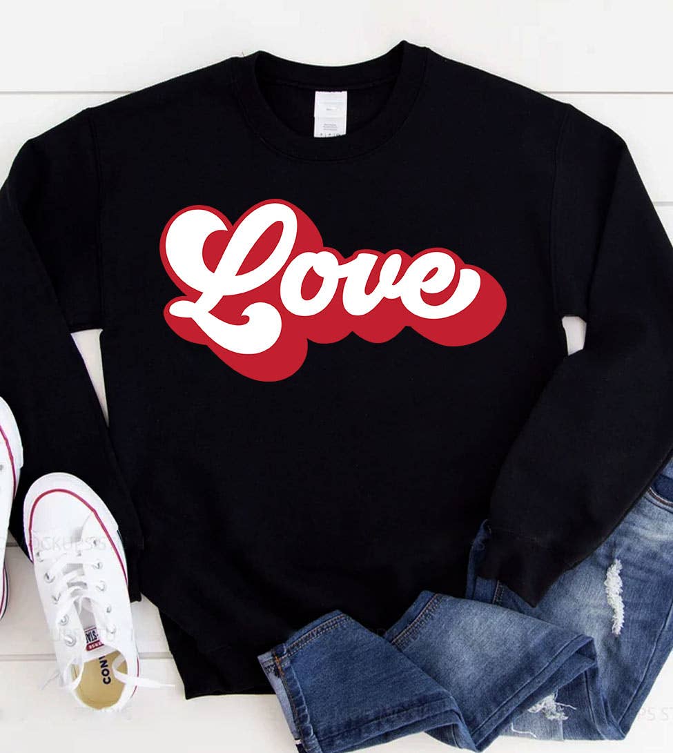 Cursive Love Sweatshirt | (Size S)