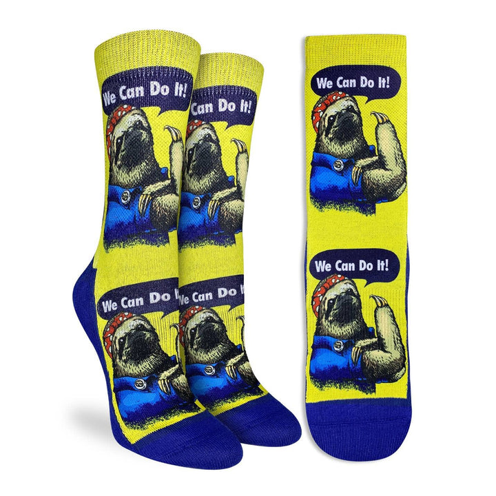 We Can Do It Sloth Socks - Women's