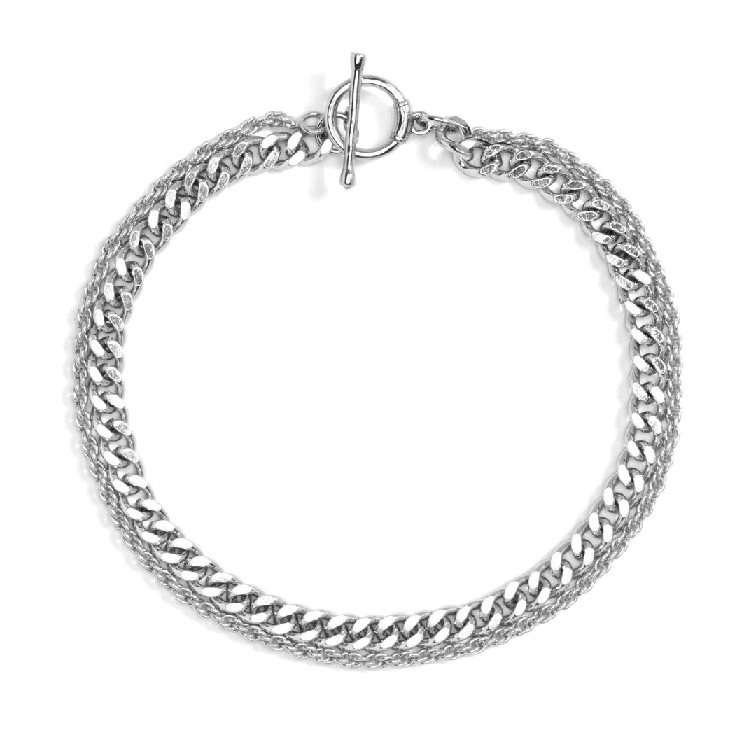 Cable Twist Double Layer Toggle Bracelet