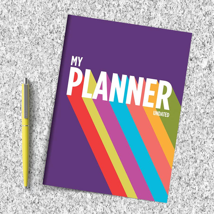 Rainbow Undated Monthly Planner - Purple