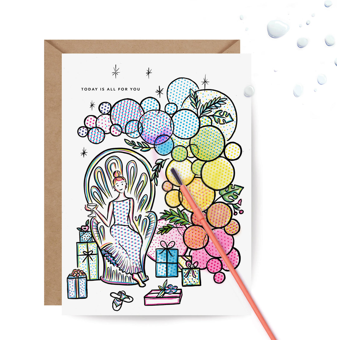 Paint with Water Balloon Arch Card