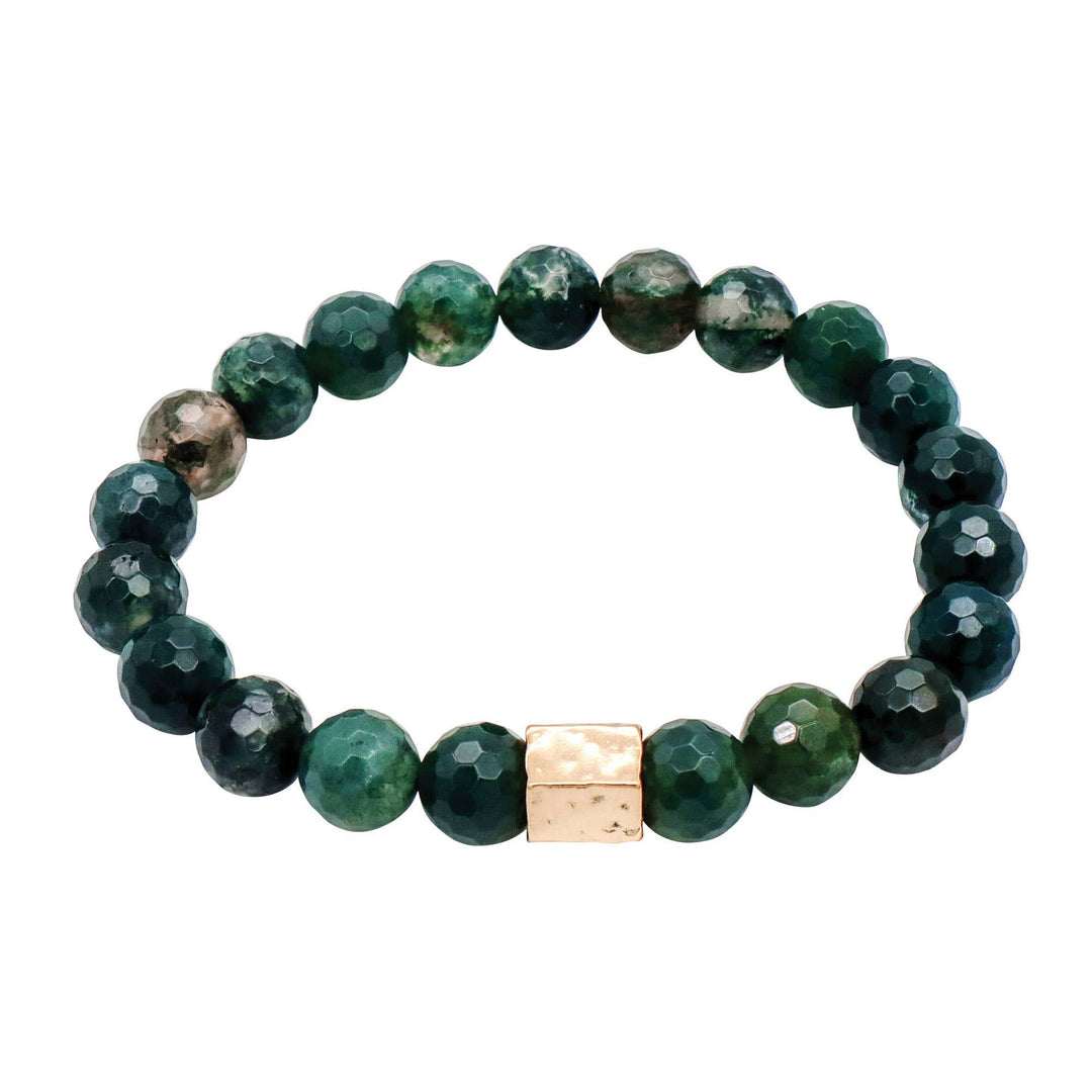 Stone Stretch Bracelet - Green