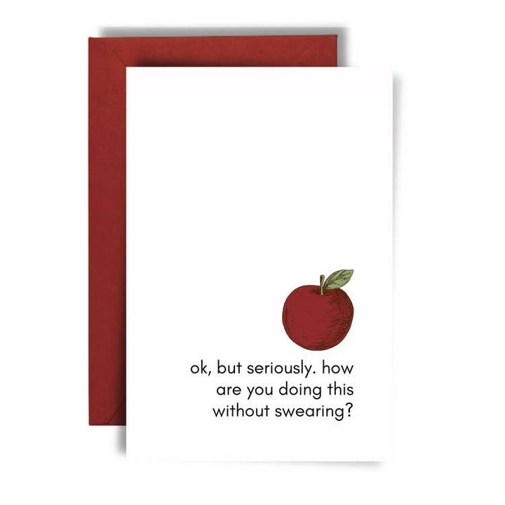 No Swearing Teacher Appreciation Card