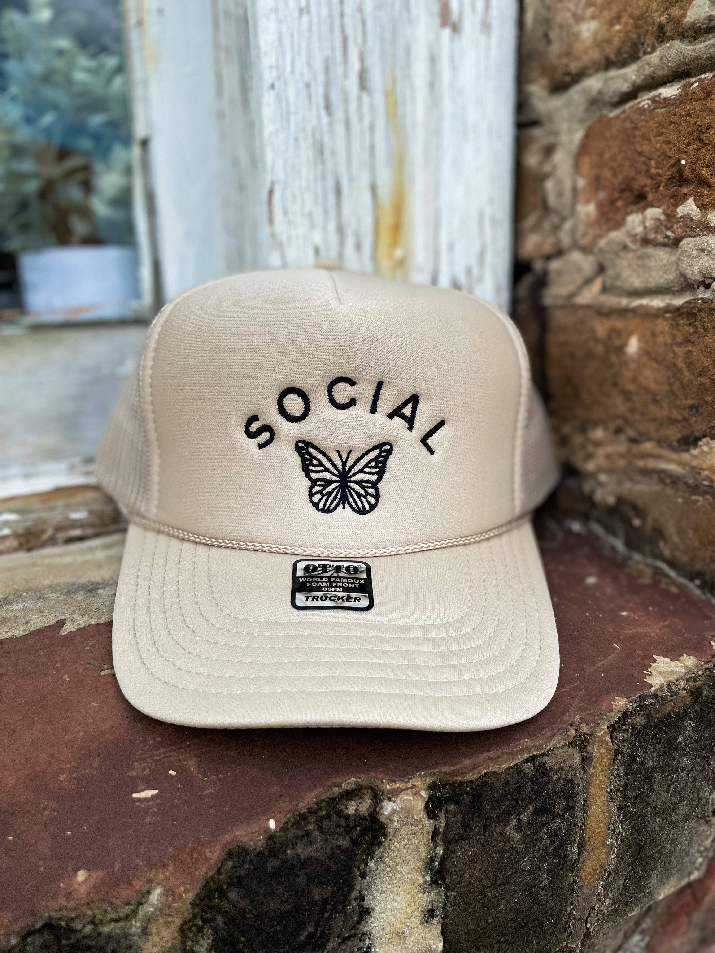 Social Butterfly Foam Trucker Hat