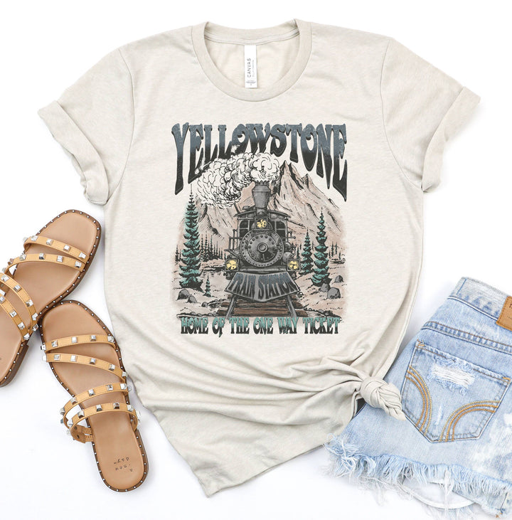 Yellowstone Train Station Graphic Tee