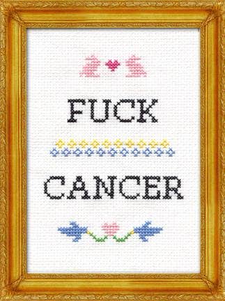 F*ck Cancer Cross Stitch Kit