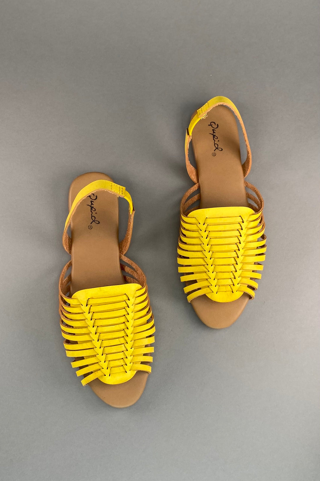 Qupid "Palmer" Sandals - Yellow