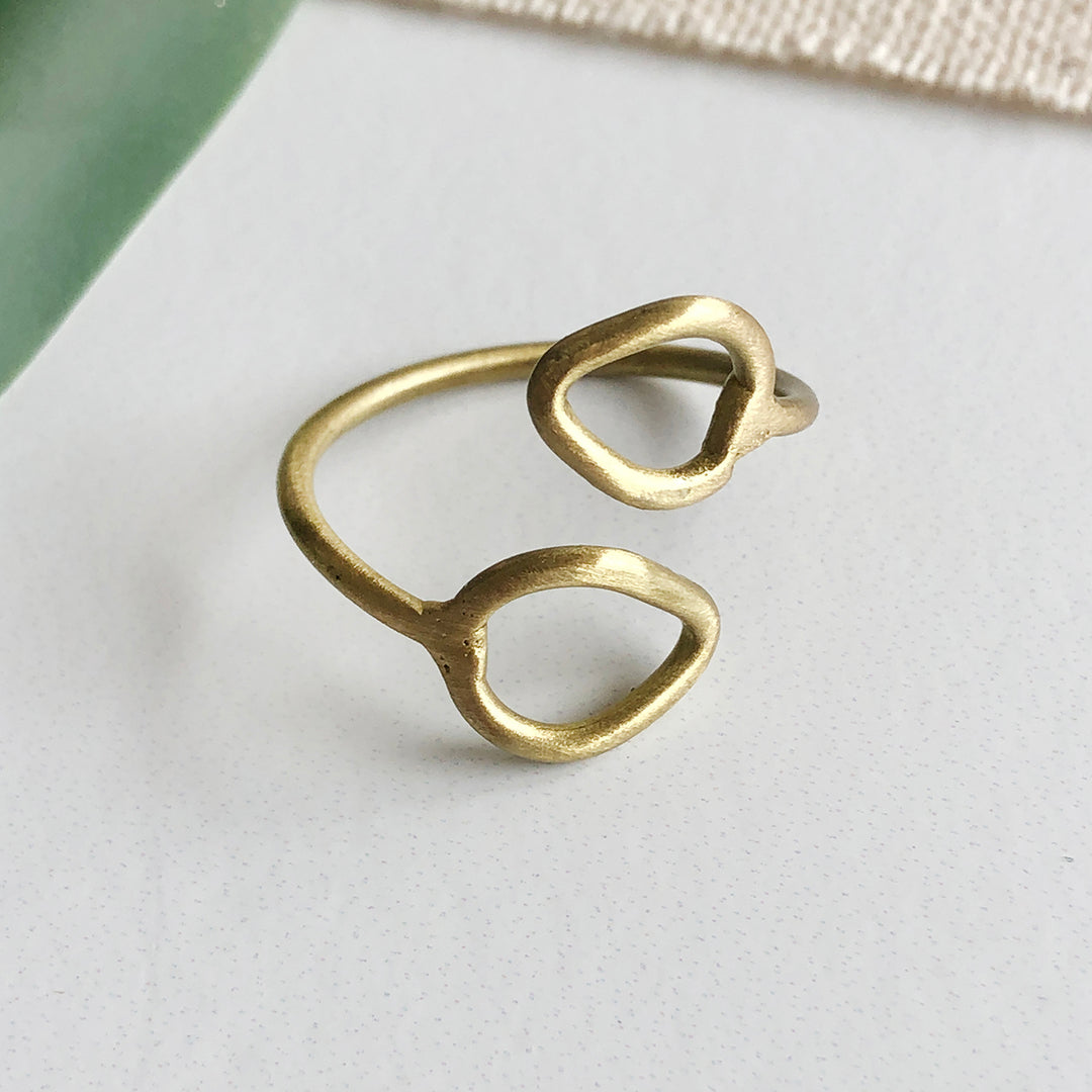 Layered Leaf Ring - Gold
