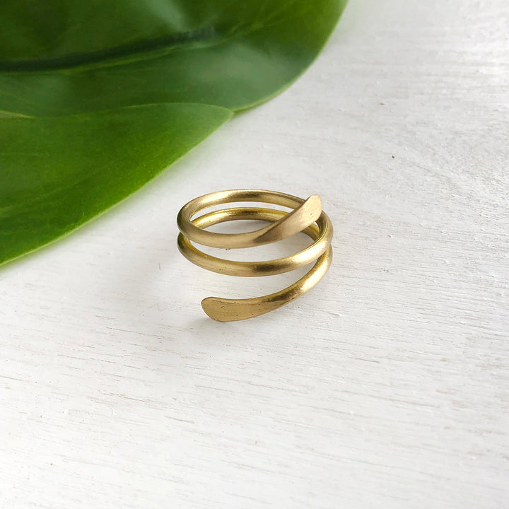 Coiled Wrap Ring - Gold