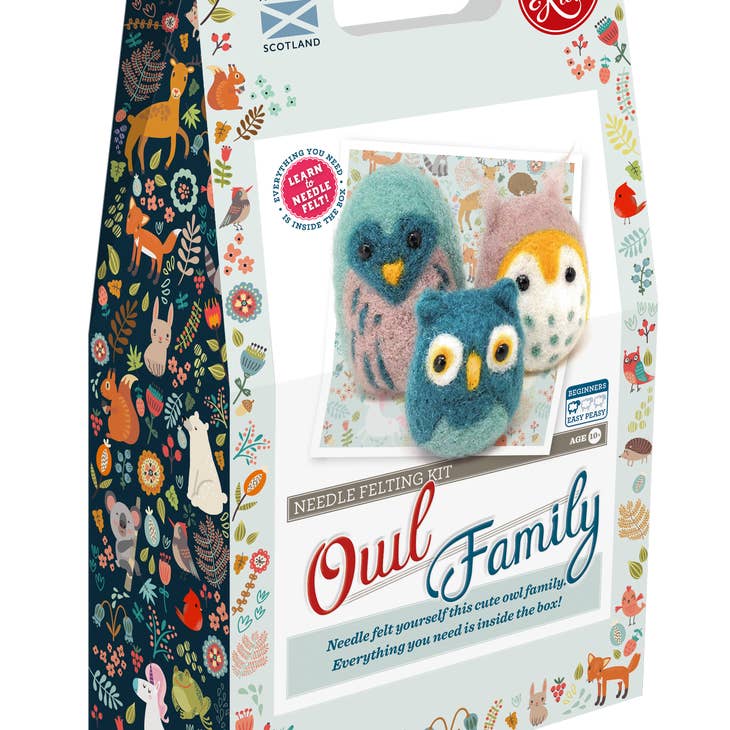 Owl Family Needle Felting Craft Kit