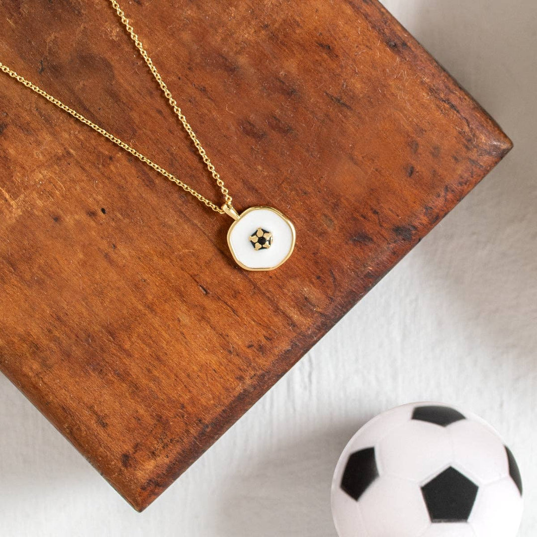 Soccer Ball Pendant Necklace