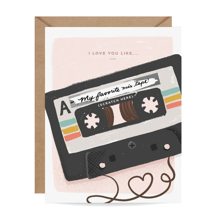 Mix Tape Scratch-Off Greeting Card