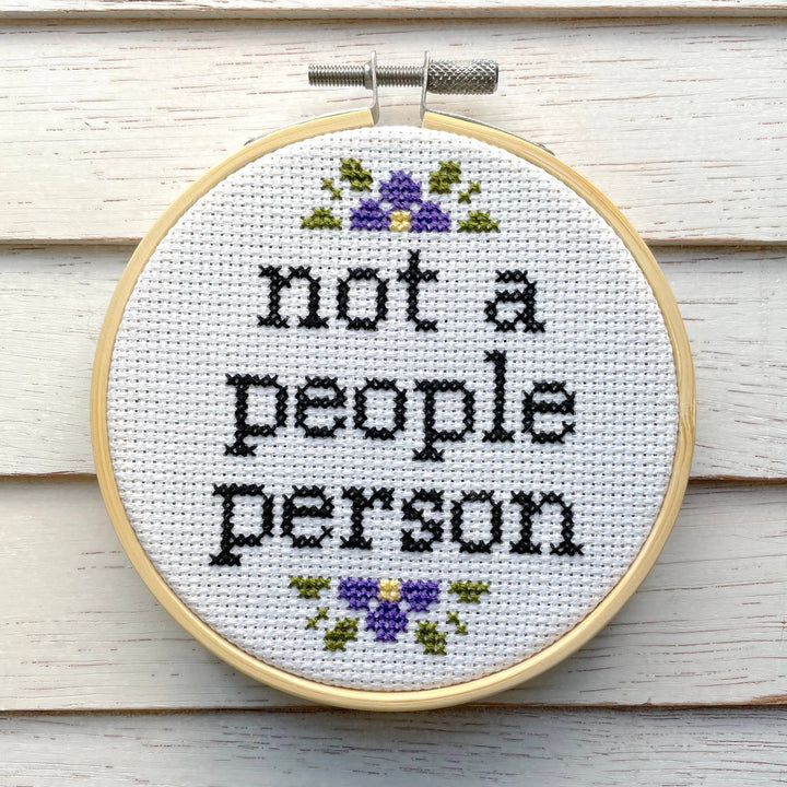 Not a People Person Cross Stitch Kit