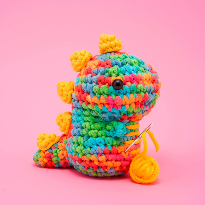 The Woobles Crochet Kit - Disco Fred the Dino