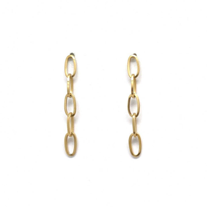 Gold Link Earrings