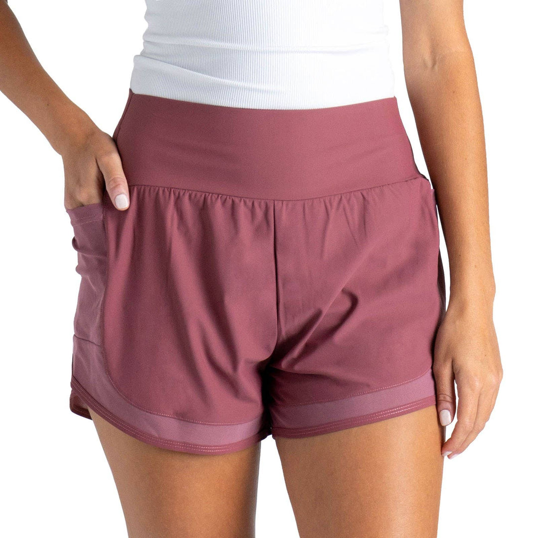 FITKICKS Airlight Track Shorts - Mauve