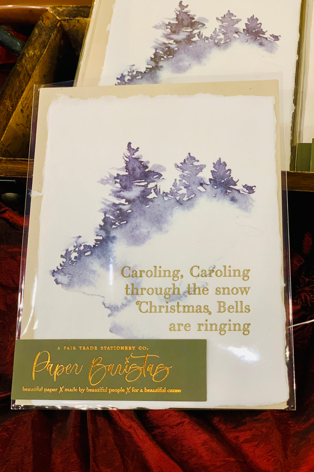"Caroling" Christmas Letterpress Greeting Card