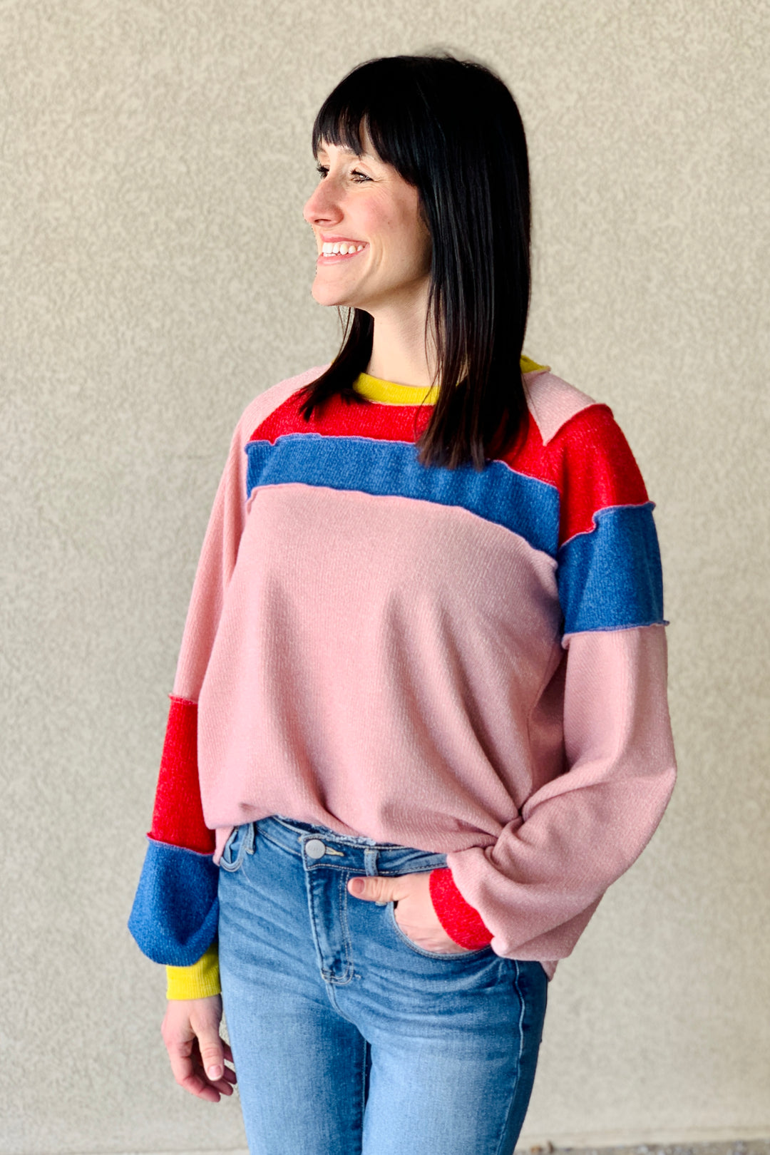 Lonnie Color Block Sweater - Size 2X